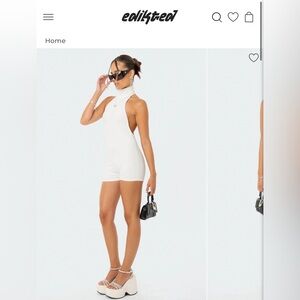 EDIKTED - White Halter Jumpsuit - Small - NWT
